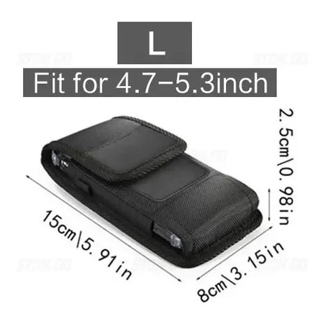 STONEGO 3.5-6.8inch Phone Nylon Pouch Cell Phone Belt Clip Carrying Holster Case Waist Bag for IPhone,Samsung Galaxy