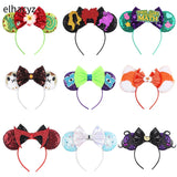 10Pcs/Lot New Colors Mouse Ears Headband Women Festival Party Cosplay Hairband Girls Gift Kids DIY Hair Accessories Wholesale