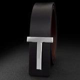 High Quality T Letter Designer Belt Denim Formal Leather Black Belt Men Fashion Luxury Designer Leather Belt