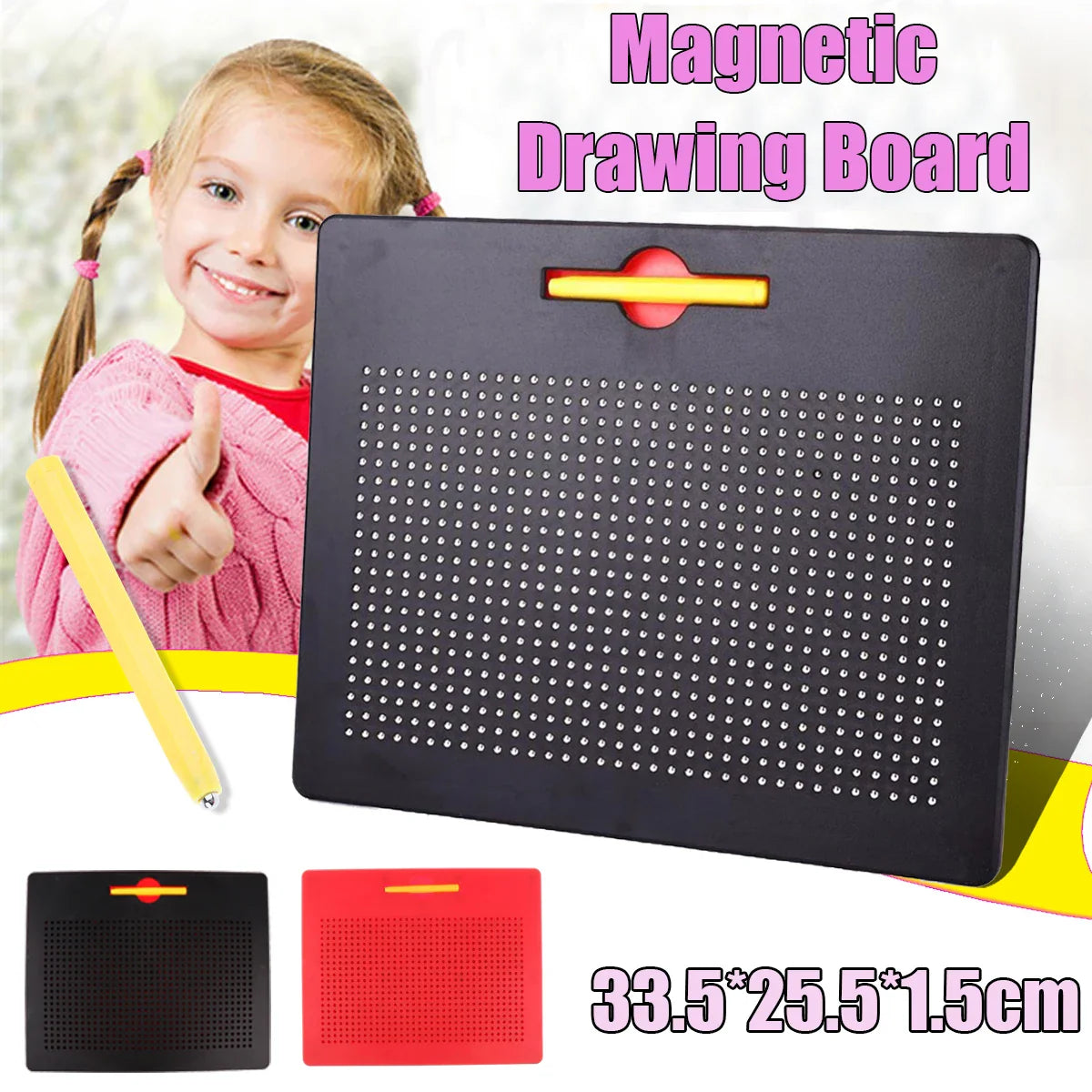 Magnetic Ball Drawing Board Kids Learning Drawing Sketch Pad Children's Graffiti Magnetic Drawing Board Kids Educational Toys