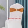 50pcs/Lot Metallic Gold silver Chair Sashes Wedding Chair Decoration Spandex Chair Cover Band for Party Decor birthday