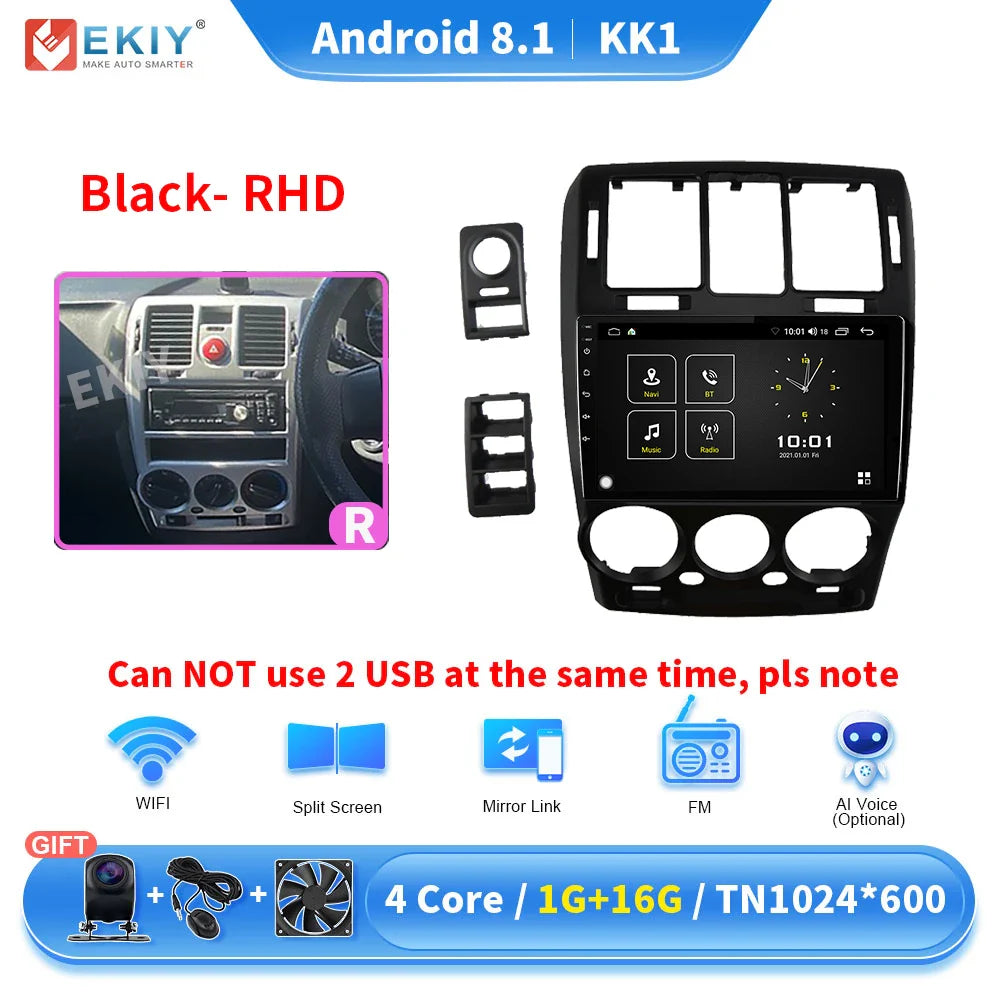 EKIY KK5 Android Radio For Hyundai Getz Multimedia Screen 2002-2011 Car Intelligent Systems Carplay GPS 2din Stereo Receiver 4G