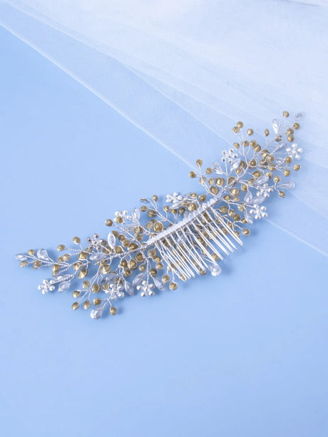 New Popular Handmade Hair Comb Crystal Bridal Headdress Silvery Color Wedding Hair Accessories Headpiece