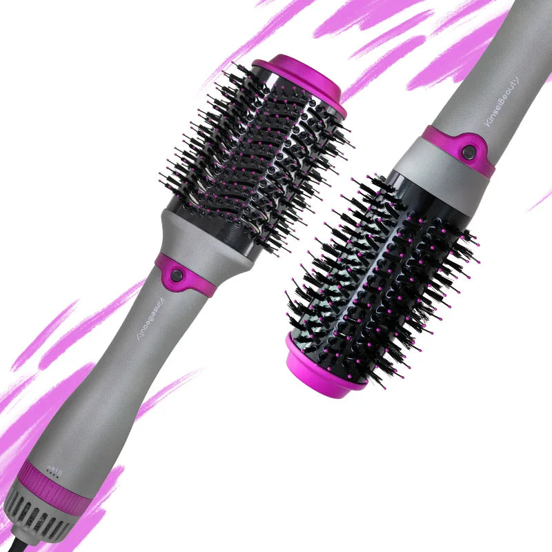 Kinseibeauty One Step Hair Blower Brush Hot Air Paddle Styling Brush Negative Ion Generator Curling Combair Straight hair comb