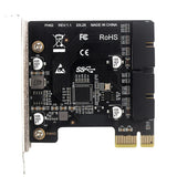 USB 3.0 PCI-E Expansion Card 19Pin 20Pin Header Converter Controller Front Panel PCI Express X1 Extended Card for PC Desktop