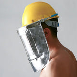 Fire Hood High Temperature Helmet Aluminum foil Proximity Helmet Radiation Protection Use for Firemen High-Temperature Worker