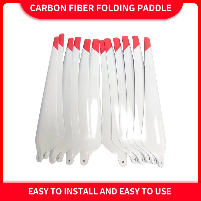 12 Pieces Dji T30 Drone Folding Paddle White R3820 Carbon Material Fertilizing Agriculture Plant Protection UAV Wing Propeller