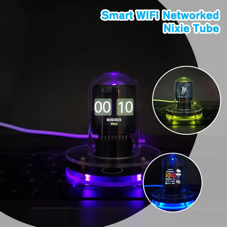 2024 New Smart WIFI Networked Nixie Tube Automatically Update Digital Desktop Decorations Christmas Birthday Give Friend Gifts