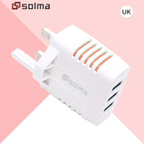 New UK Standard LED Charge Charger 3 ports USB Plug for Mobile Phone Travel Charger Universal Style Adapter