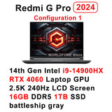 Xiaomi Redmi G Pro 2024 E-Sport Gaming Laptop Intel i9-14900HX 16G/32G 1TB SSD RTX4060 GPU 16" LCD 240Hz Screen Game Notebook