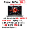 Xiaomi Redmi G Pro 2024 E-Sport Gaming Laptop Intel i9-14900HX 16G/32G 1TB SSD RTX4060 GPU 16" LCD 240Hz Screen Game Notebook