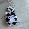 Sanrio Cat Cross Dressing Plush Keychain Cartoon Anime Pendant Kuromi Melody Pompompurin Hangyodon Plushie 키링 Kawaii Bag Decor