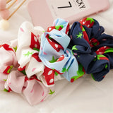 Ins Hot Sale Large Size Premium Headdress Extra Large Floral Scrunchie Layered Chiffon Satin Hair Tie Elastic Scrunchie