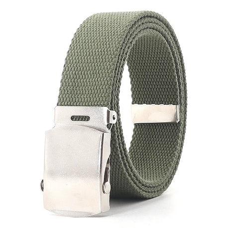 Colorful Canvas Weave Belt Casual Alloy Buckle Waistband Nylon Braided Outdoor Sports Tactical Belts Strap Fashion High Quality