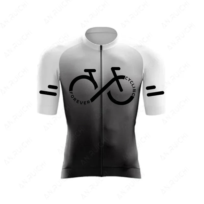 Cycling Jersey Set 2023 Summer Ropa Ciclismo Men's Bicycle Cycling Clothing Gradient Color Mountain Bike Jersey Sportswear Suit