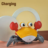 Dancing Crab Escape Crabs Baby Crawling Crab Musical Dancing Moving Toy Run Away Toy for Babies Crawling Interactive Toys