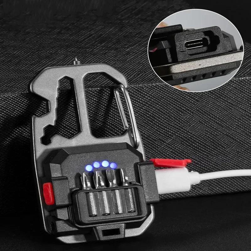 Mini LED Flashlight Portable Work Light Pocket Keychains Flashlight USB Rechargeable For Outdoor Camping Small Lights