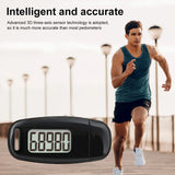 3D Digital Pedometer Mini Simple Walking Step Counter USB Rechargeable Digital Pedometer for Sports Fitness Camping Hiking