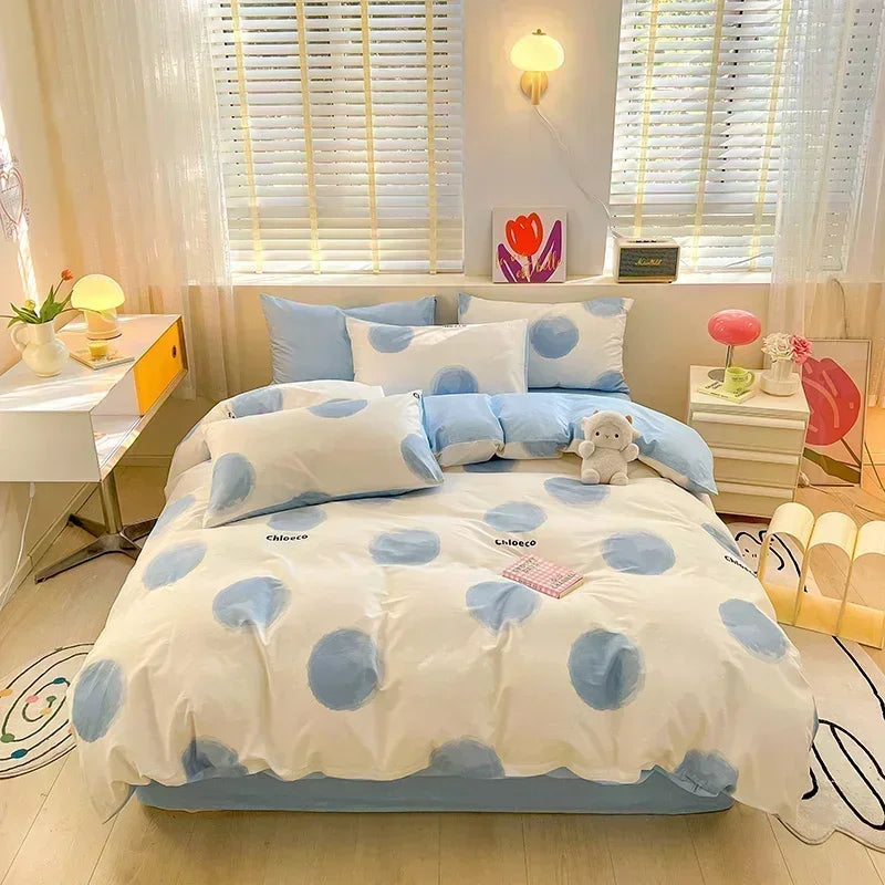 High-quality Home Pure Cotton Bedding Set 100% Cotton Skin-friendly Queen Duvet Cover Set with Sheets Comforter Cover Pillowcase