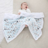 Baby Blanket Warm Fleece Thermal Newborn Soft Stroller Sleep Cover Infant Bedding Swaddle Wrap Soft Washable Thick Blanket Quilt