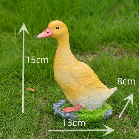 Cute Duck Resin Garden Statue Backyard Pond Ducks Decoration Bird Sculpture Indoor Outdoor Yard Decor Pond Lawn Ornament