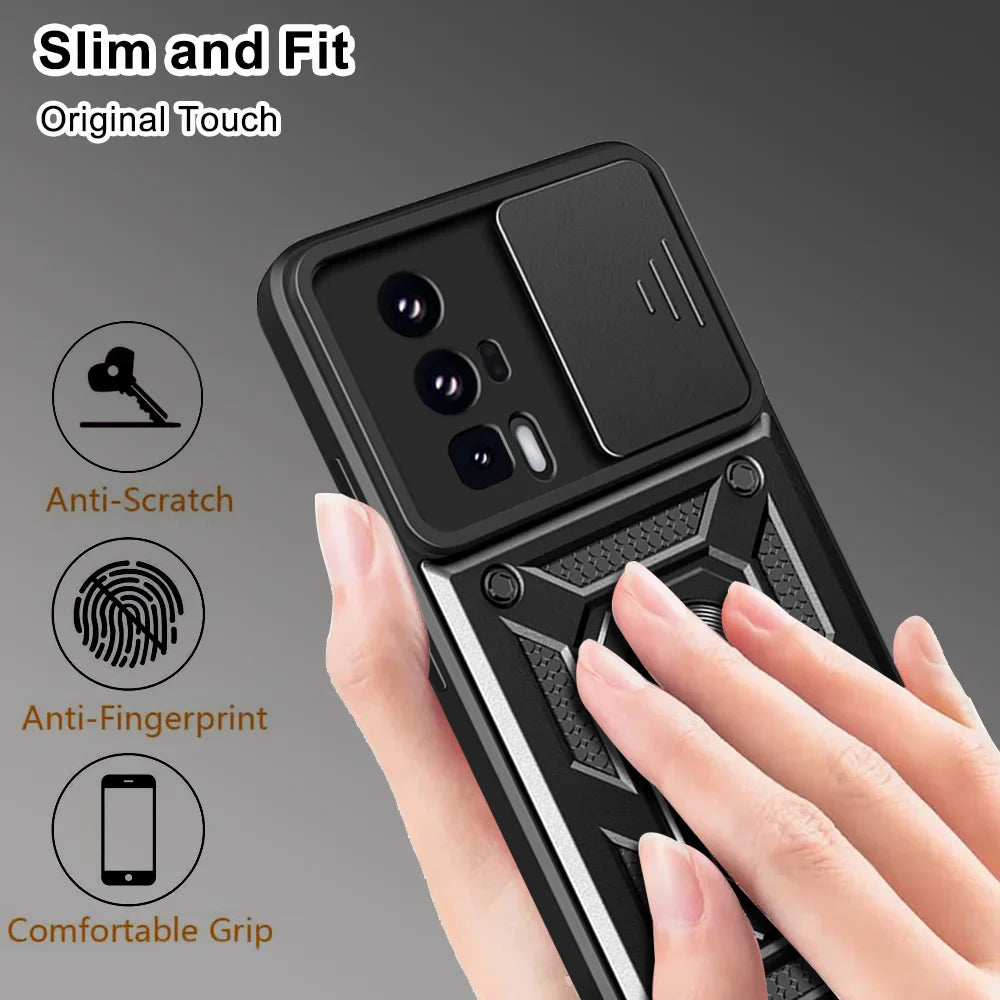 Shockproof Armor Case For Xiaomi Mi Poco F5 Pro 5G Car Holder Phone Cover For Mi Poco F5 5G Camera Lens Protection Fundas