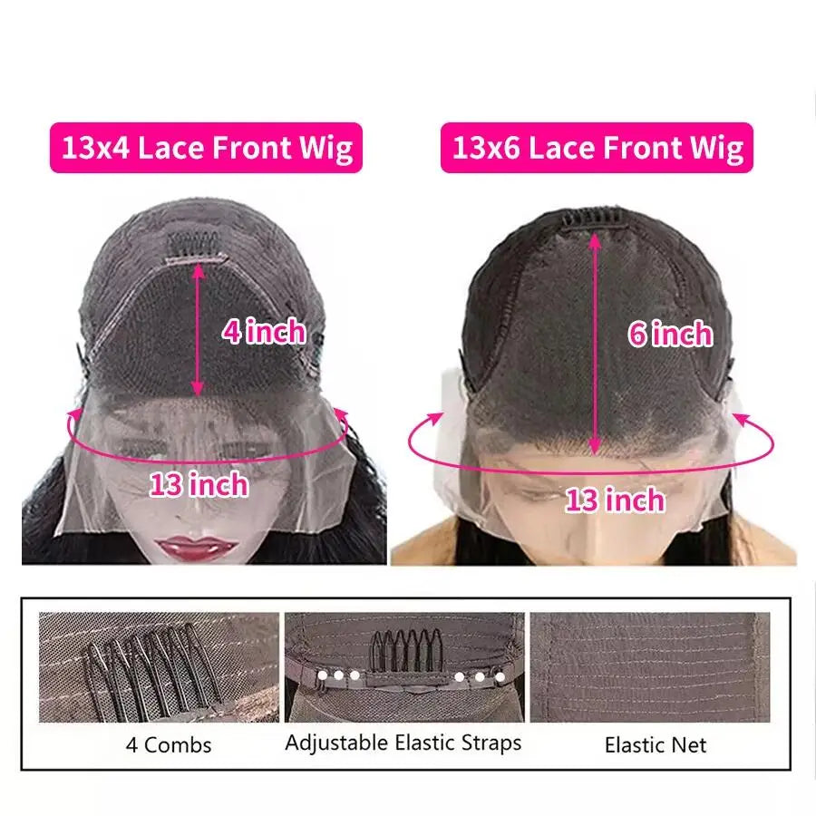 13x4 Transparent Lace Front Human Hair Wigs Pre Plucked 13x6 HD Lace Frontal Wigs 32 Inches Brazilian Straight Lace Front Wig