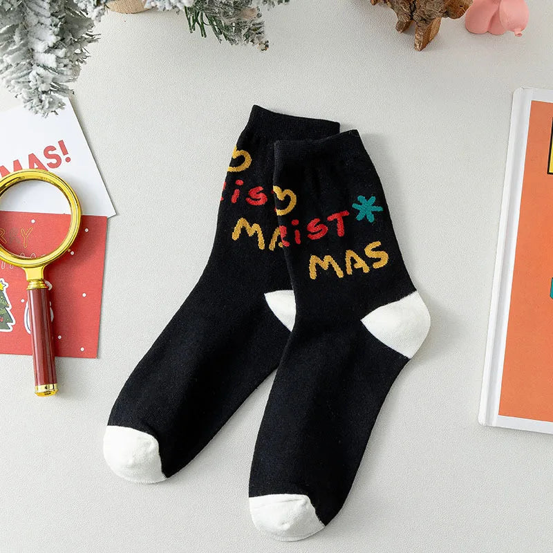 4 Pairs/Lot Children Girls Socks Christmas Socks For Kids Cotton 2-12Years Comfortable Toddler Leg Warmers Boys Long Socks