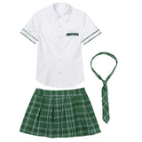 TiaoBug Japanese School Girl Uniform Suit White Short Sleeve T-shirt Top Pleated Skirt Cosplay Korean Girls Student Costume Set