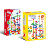 Marble Run Race Track Building Blocks Kids 3D Maze Ball Roll Toy Marble Run Race Coaster Set 80/Christmas Gift