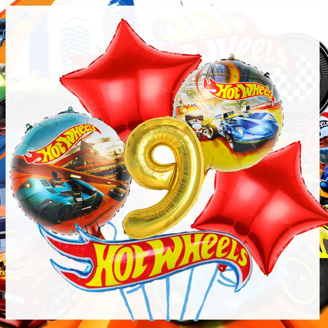 Hot Wheels Birthday Decoration Racing Car Disposable Tableware Tablecloth Plate Cup Balloon Baby Shower Kids Boys Party Supplies