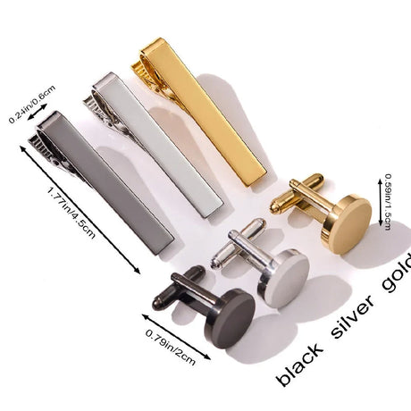 Personalized Stainless Steel Groomsmen Cufflinks With Box Custom Tie Clip And Cufflinks Sets Customize Wedding Cufflinks For Men