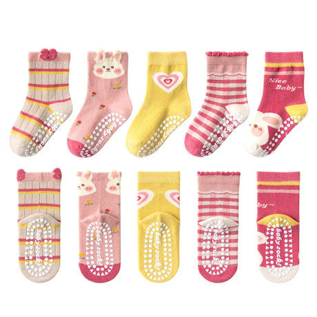 Children's Cotton Non-slip Socks Dispensing Floor Socks Middle Tube Socks Trampoline Socks 1-12 Years Old Children's Socks