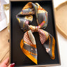 Silk Hair Scarf for Women Fashion Print Shawl Wraps Female Headband Neckerchief 70cm Hand Bag Wrist Foulard Neck Tie Echarpe