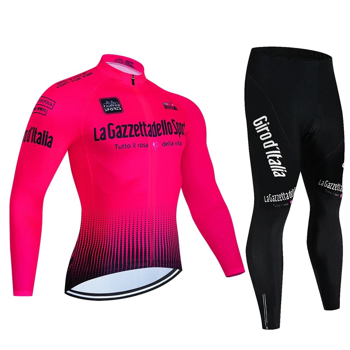 Tour De Italy D'ITALIA Cycling Jersey Set Premium anti-uv manica lunga Downhill Cycling Suit autunno Quick-Dry Pro Racing Unifor