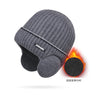 Winter Hats for Men and Women Unisex Knit Wool Hat Thick Fleece Lined Hat with Earflaps Stretch Fashion Winter Hats Pullover Cap