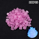 100pcs Garden Decor Luminous Stones Glow In The Dark Decorative Pebbles Outdoor Fish Tank Decoration Aquarium Accessories