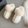 42 Code Snow Boots Fur Fur Slippers Female Wearing 2023 New Baotou Flat Half Drag Thick Sole Cotton Shoes Women Boots