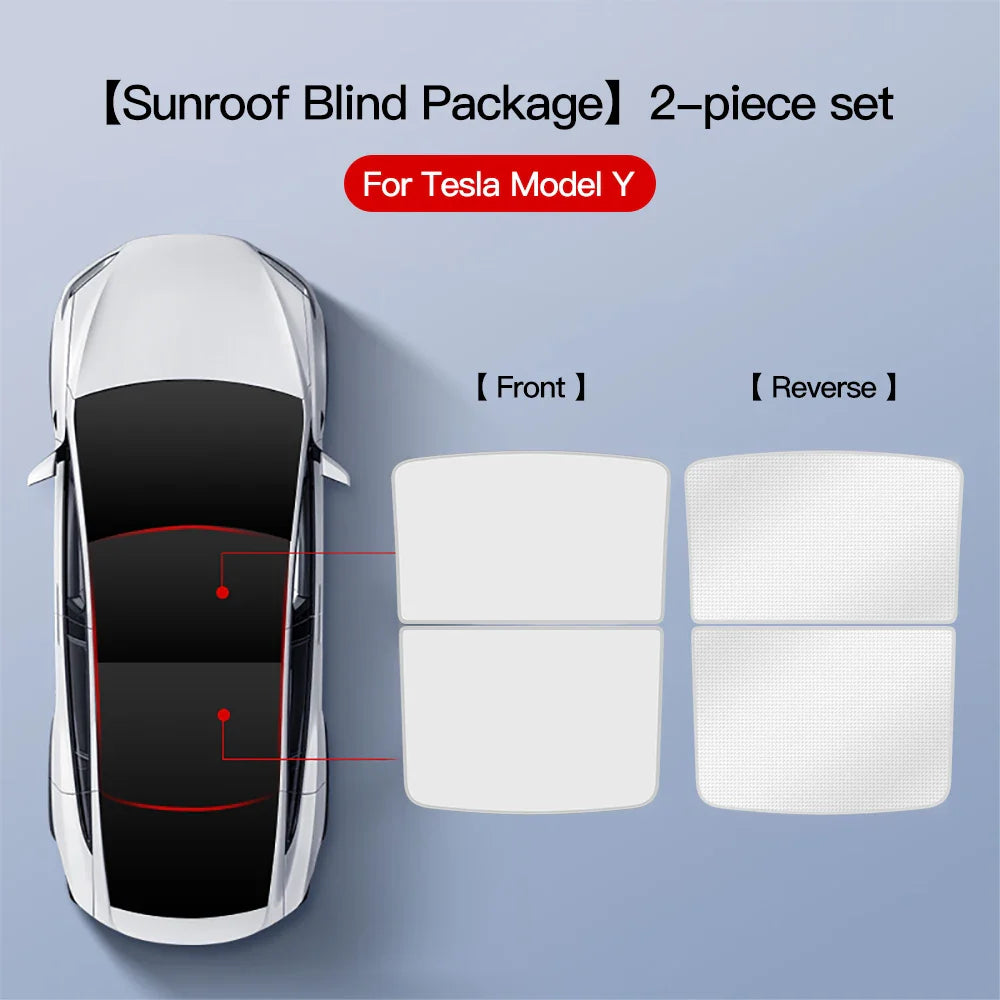 YZ For Tesla Model 3 Y 2021-2023 sun visor for car Upgrade Ice Cloth Buckle Sun Shades Glass Roof Skylight Vehicle