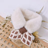 New Soft Plush Baby Girl Scarf Winter Cute Plaid Thick Warm Faux Fur Girls Scarves Bows Neck Warmer Neckerchief Children Kid