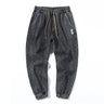 Jeans For Men Loose Fit Joggers Pants Oversize Baggy Pants Harem Wide Leg Elastic Waist Drawstring Male Denim Trousers Tapered