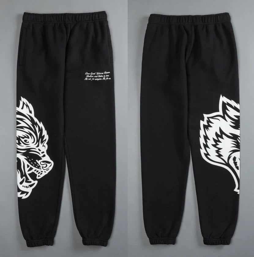 DARC Wolves Joggers Street Pants Casual Warm Oversize Baggy Joggers US Oversize