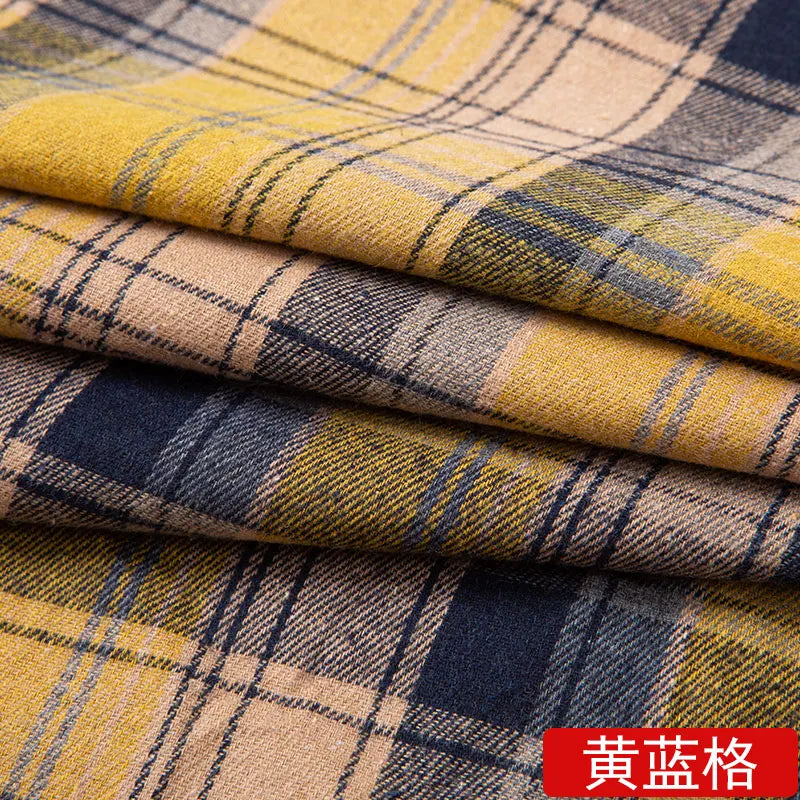 Yarn Dyed Soft Thickening Grinding Wool Plaid Fabric JK Clothing Shirt Skirt Jacket Pants Check Cloth DIY Apparel Sewing Fabrics