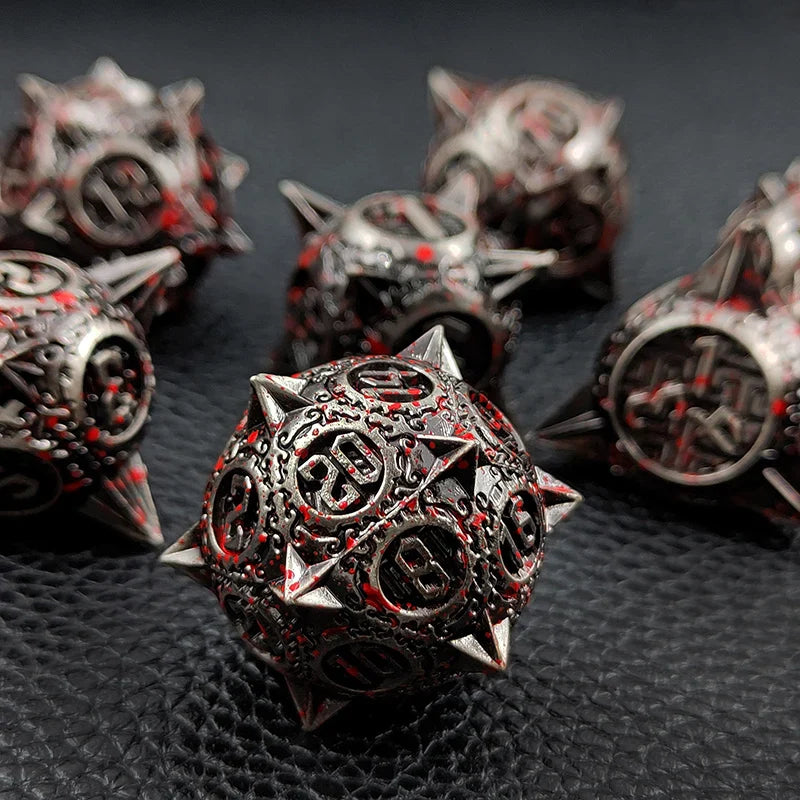 Special Offer Resin Metal Dice Set Sample With Metal Box Polyhedral DND Dice Set Sample Limited to 1 set of RPG game Dice Set