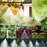 Fog Nozzles Irrigation Kit 5M/10M Garden Hose Automatic Misting Plant Watering System Portable Adjustable Greenhouse Equipment