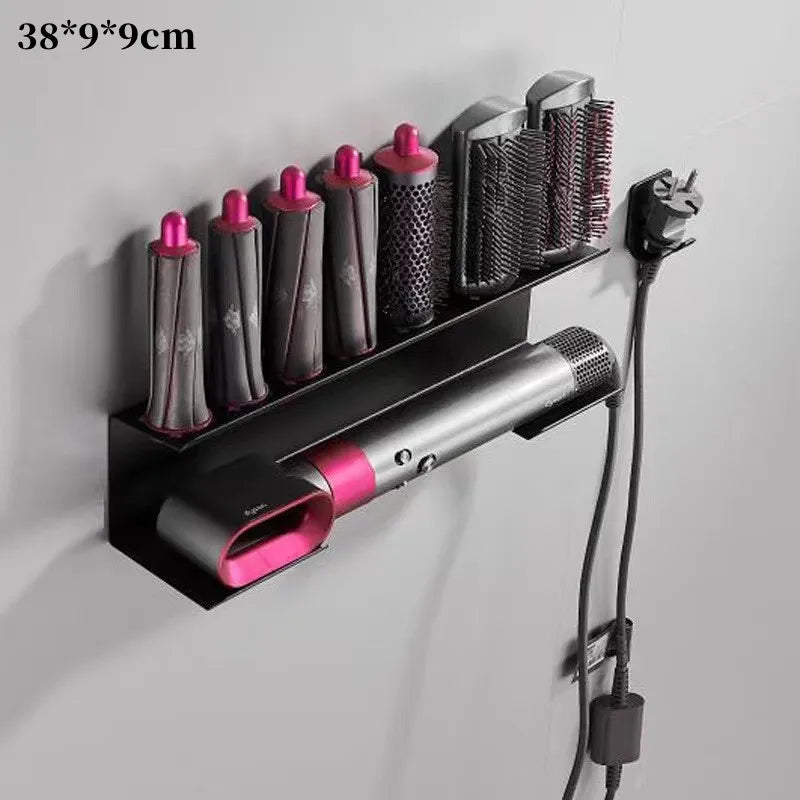 New Wall-mounted Dryer Hair Curler Storage Rack Suitable for Dyson Airwrap Necessary Bathroom Shelf Hair Care Tool Storage