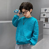 Boys Sweatshirts Spring Fall Children Letter Printing Cotton Pullover Teenage Tops Long Sleeve T Shirt Clothes 8 10 12 13 14Year