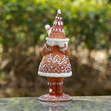 Outdoor Garden Christmas Lovely Santa Claus With A Cake Gift Tree Decorations