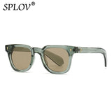 Luxury Square Men Sunglasses Fashion Gradient Driving Shades Eyewear Vintage Green Trendy Rivets Sun Glasses UV400