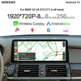 12.3" Auto Android 13 Car Radio For BMW X5 X6 E70 E71 E72 GPS Autoradio Navigation Stereo 8+256G Bluetooth 4G Multimedia Player